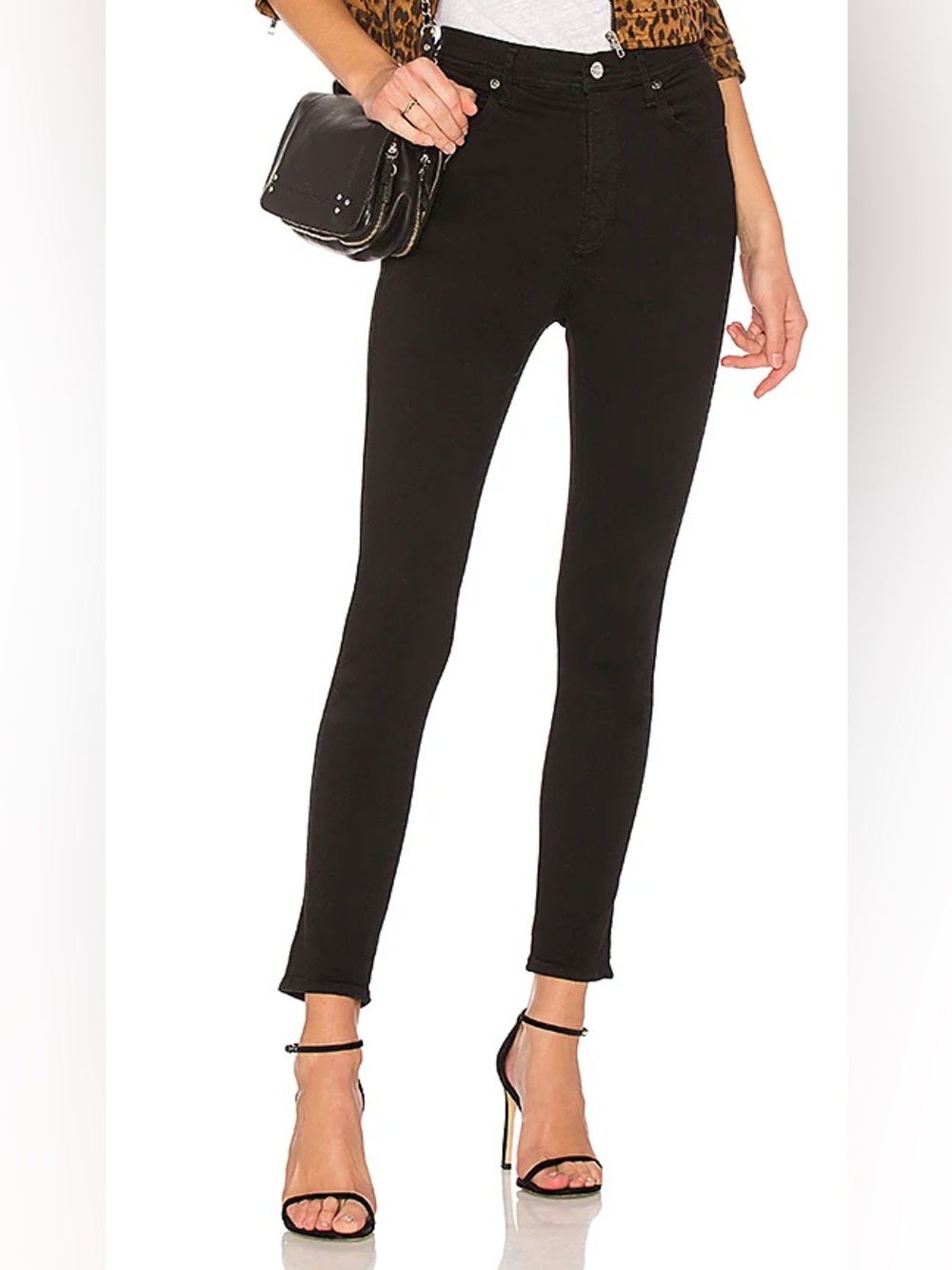Agolde Roxanne Black High-Rise Skinny Jeans 26